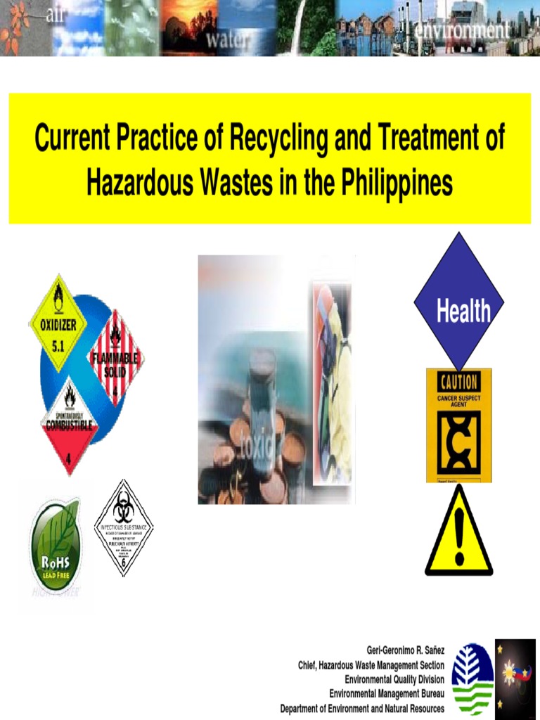 Current Practice of Recycling and Treatment of Hazardous Wastes in the