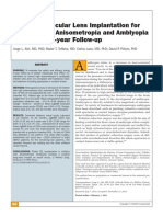 Phakic Intraocular Lens Implantation For Treatment of Anisometropia and Amblyopia in Children: 5-Year Follow-Up