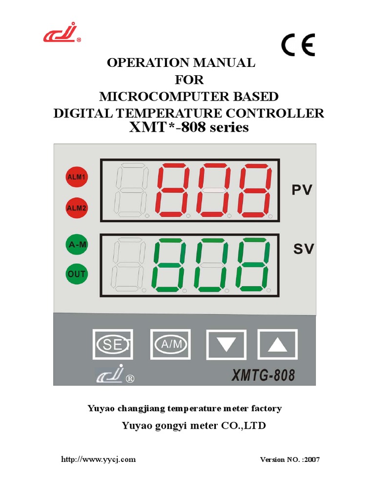 XMT-808 Series Controller Manual | PDF | Thermocouple | Electrical ...