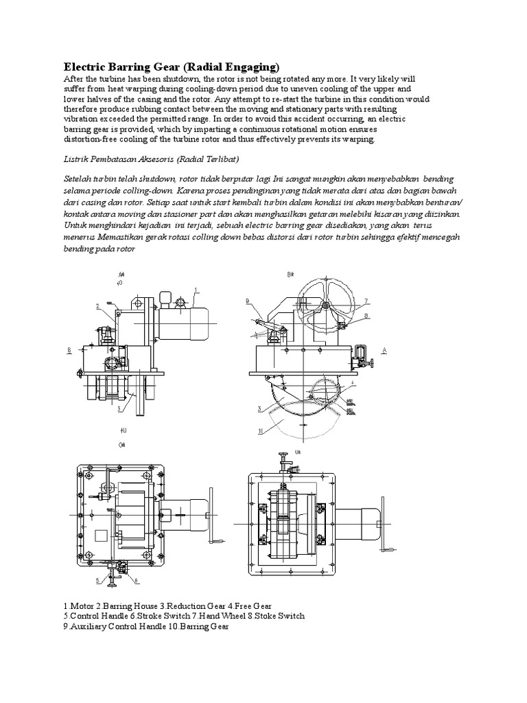 Electric Barring Gear for Turbines | PDF