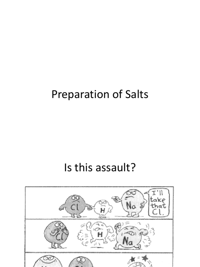 Preparation of Salts.pdf Salt (Chemistry) Solubility