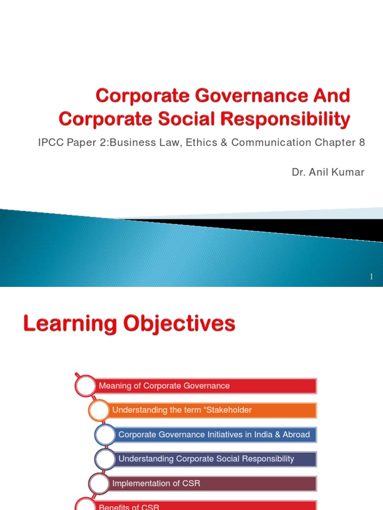 Corporate Governance and CSR Insights | PDF | Corporate Social ...