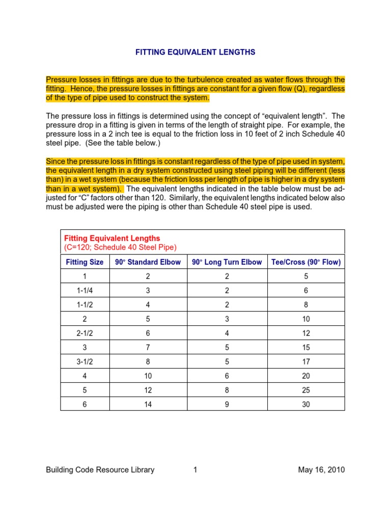 Fitting Equivalent Lengths | PDF