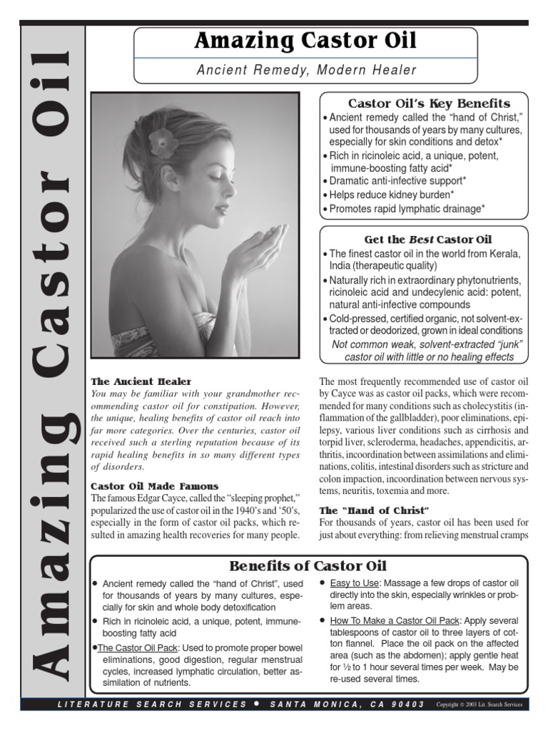 Castor Oil Pdf Lymphatic System Lymphocyte