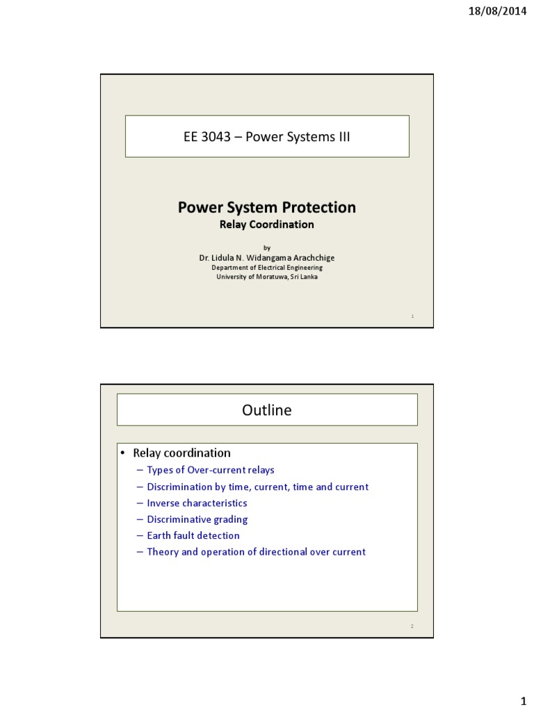Overcurrent Relay Protection Coordination | PDF | Relay | Electrical ...