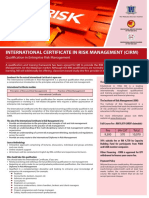 International Certificate in Risk Management (Cirm)