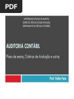 1 - Auditoria - Plano de Ensino