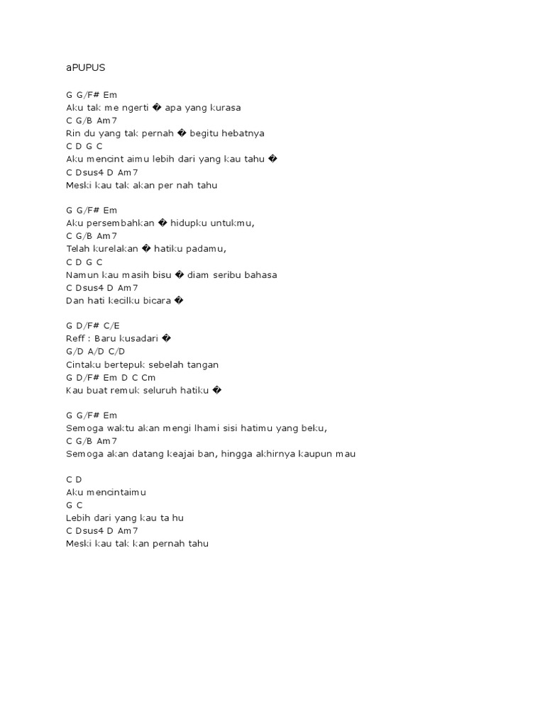 Lirik Lagu Andaikan Waktu Bisa Kuputar Kembali Chord