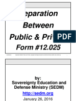 Separation Between Public and Private Course, Form #12.025