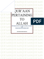Qur'aan Pertaining To Allah