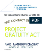 Gratuity Act Overview