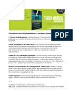 Lançamento Livro Tudo Mudou | 27 de Janeiro, 2016