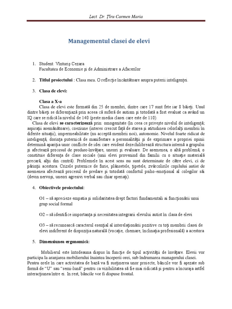 Managementul Clasei de Elevi | PDF