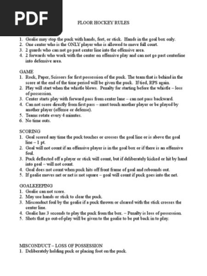 Floor Hockey Rules Games Of Physical Skill Sports Rules And