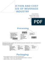 Production and Cost Analysis of Beverage Industry