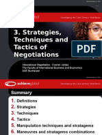 Strategies Techniques Tactics in Negotiations