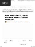 How Much Does It Cost to Build the World’s Hottest Startups