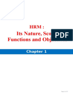 CH 1 HRM - Its Nature Scope Functions Objecties