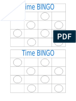 Time Bingo Cards Blank