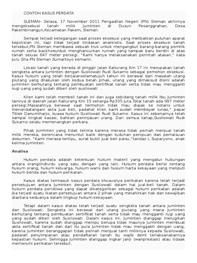 Kasus Perdata Makalah