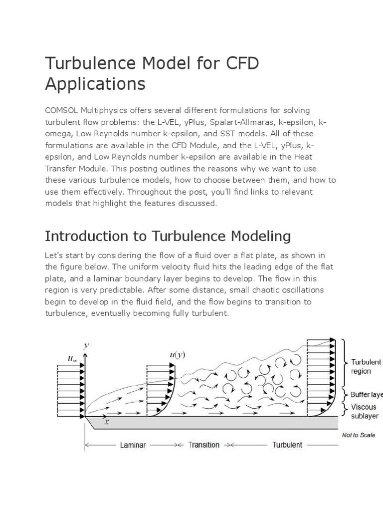 Comparing Turbulence Models in CFD | PDF | Fluid Dynamics | Turbulence