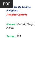 Trabalho Ensino Religioso