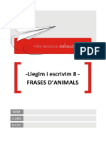 Llegim I Escrivim 8 - FRASES D'ANIMALS PDF