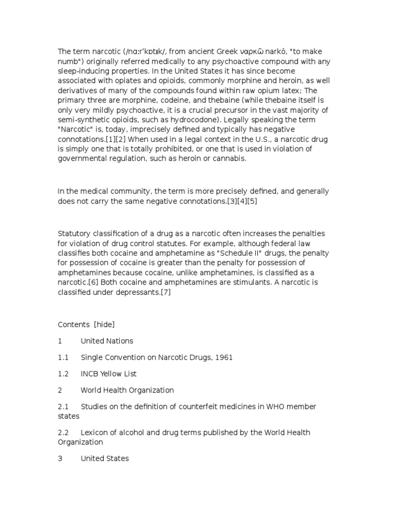 Narcotics Prevention PDF Narcotic Pain Management