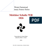 Melchior Schultz Will 1826