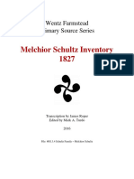Melchior Schultz Inventory 1827