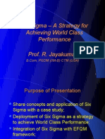 Six Sigma - A Strategy For Achieving World Class Performance Prof. R. Jayakumar