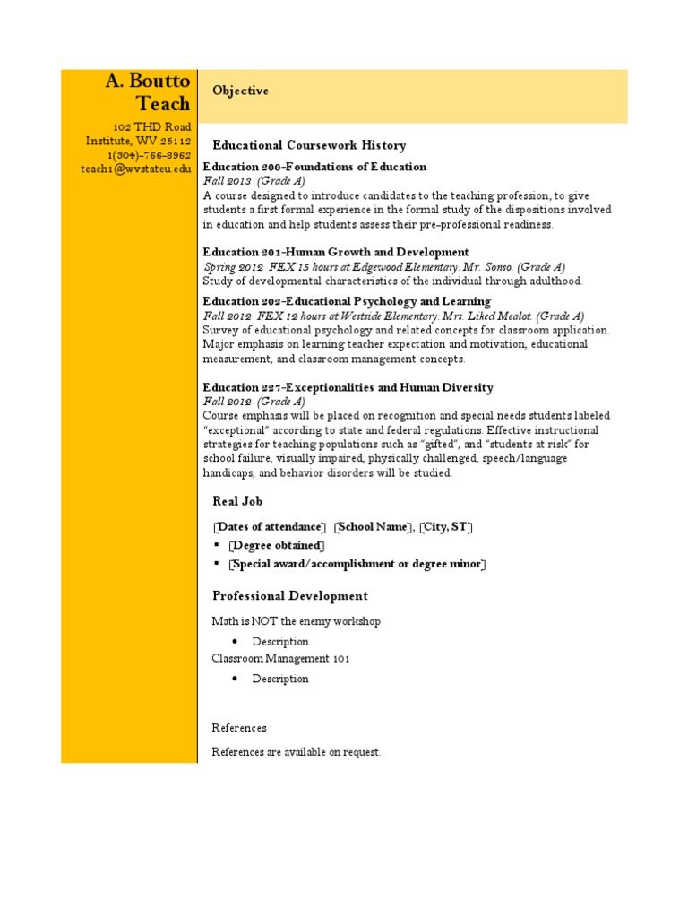 Teaching Coursework and Experience Overview | PDF