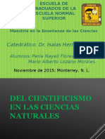 Cientificismo en las ciencias naturales