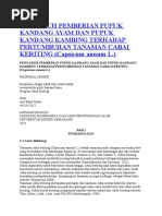 Download Pengaruh Pemberian Pupuk Kandang Ayam Dan Pupuk Kandang Kambing Terhadap Pertumbuhan Tanaman Cabai Keriting by vian SN296912971 doc pdf