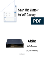 Smart Web Manager For Voip Gateway: Addpac Technology