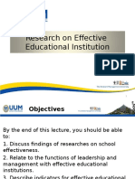 Lecture 6 On Research On Effective Educational Institution 2