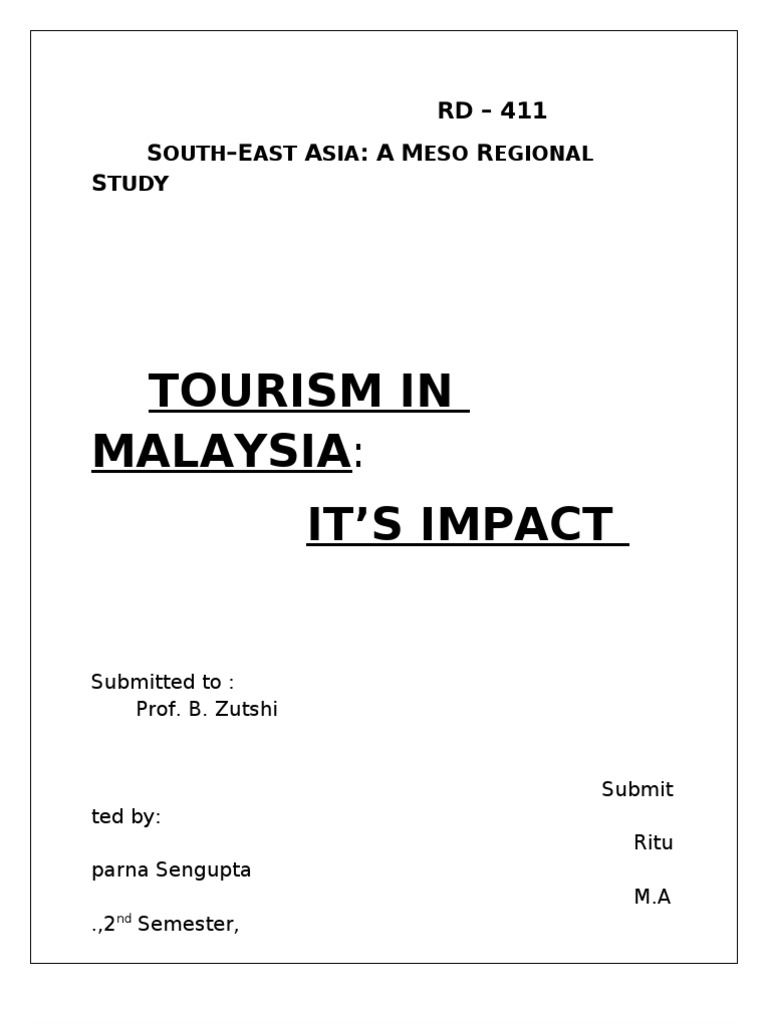 Developing ecotourism in malaysia essay