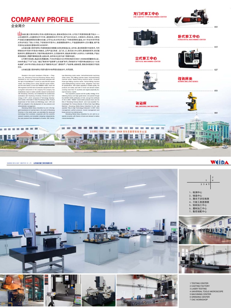 Weida Heavy Industries Company Overview | PDF | Numerical Control ...
