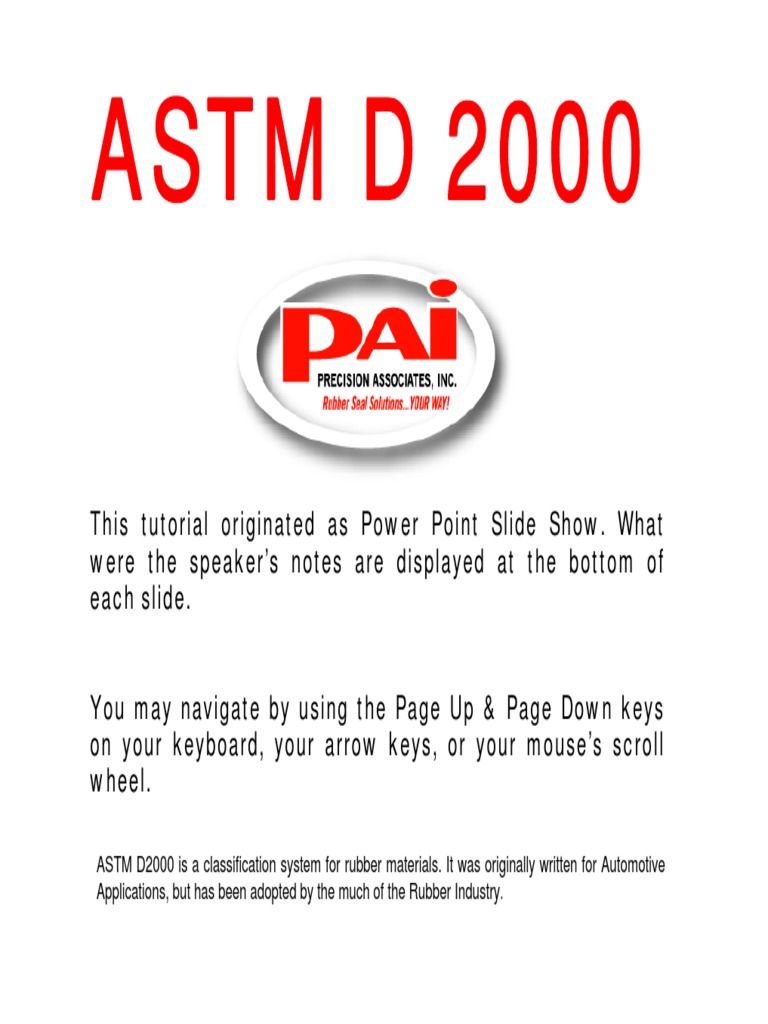 ASTM D2000 Rubber Classification Guide | PDF