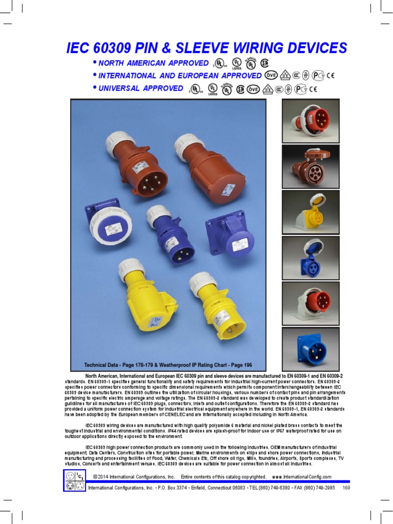 その他 NYANKO IEC 60309 Pin and Sleeve Brochure | PDF | Ac Power Plugs And