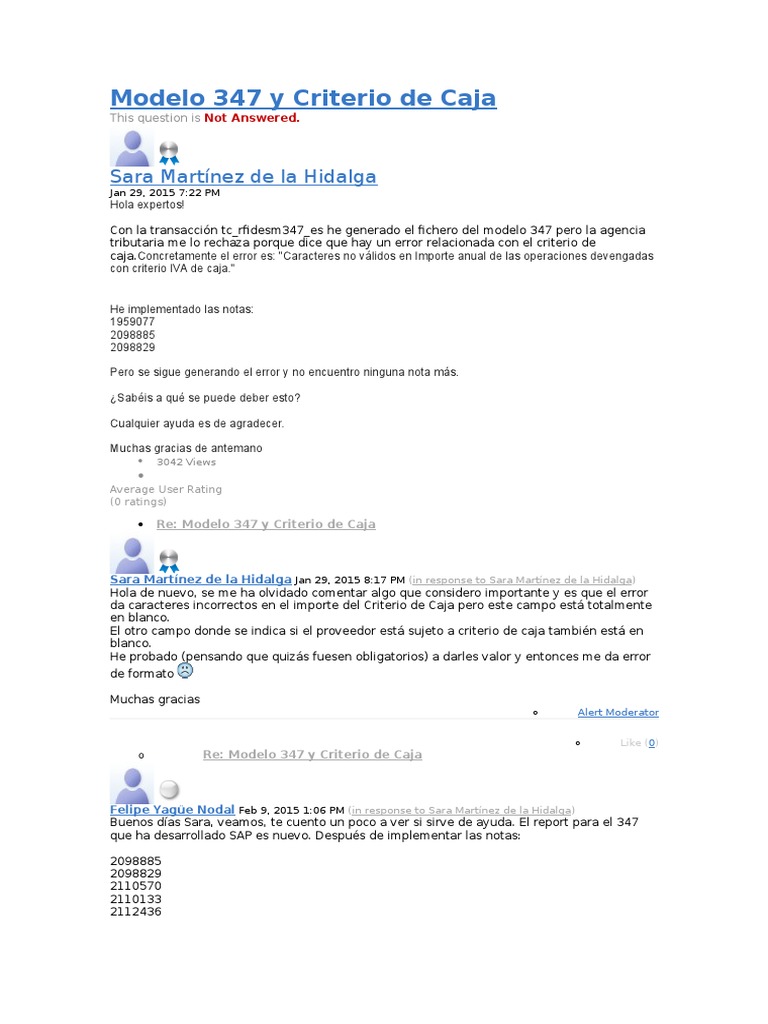 Error en Modelo 347: Criterio de Caja | PDF | Informática y tecnología ...