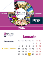Calendar Evenimente Creative Bright 2016
