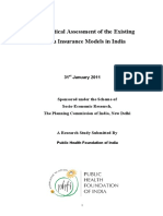 A critical assessment of the existing health insurance models in India