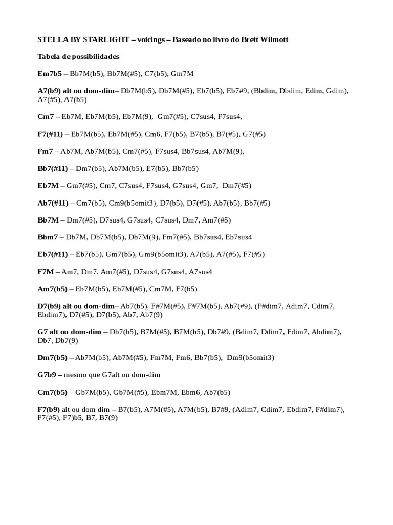 Voicings de Stella by Starlight | PDF
