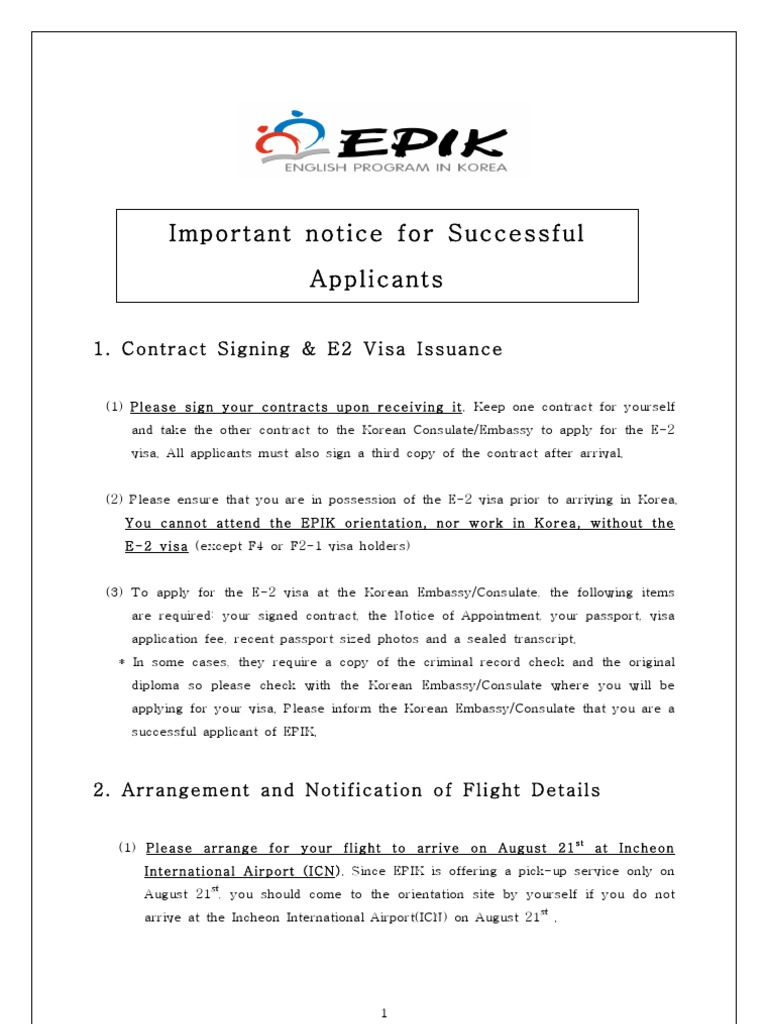 EPIK Program: Key Steps for Applicants | PDF | Travel Visa | Government