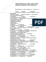 Absolvire Farmacologie Subiecte Test Grila