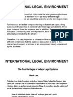 International Legal Environment: Correct Environment, or at Least in An Environment Clearly Understood