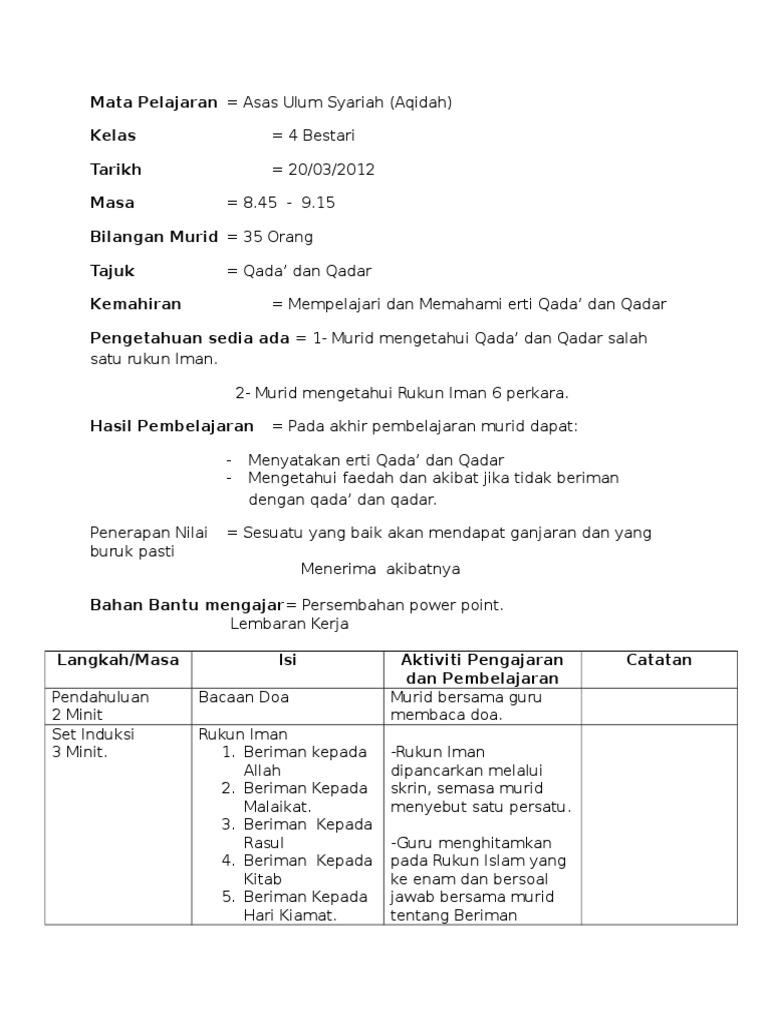Rph Akidah Pdf