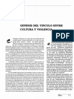 Genesis Del Vínculo Entre Cultura y Violencia PDF