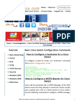 Basic Cisco Switch Configuration Commands